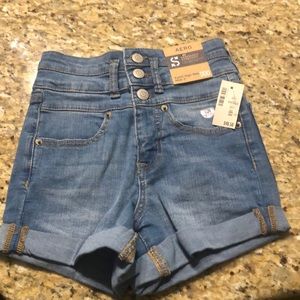Areo Super High Rise Midi-3” Blue Jean Shorts